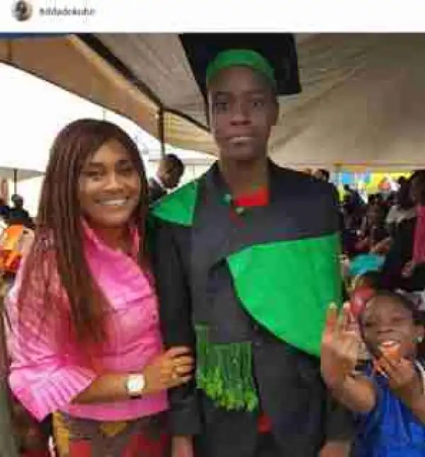 Veteran Actress, Hilda Dokubo Rejoices As Her Son Graduates From Secondary School